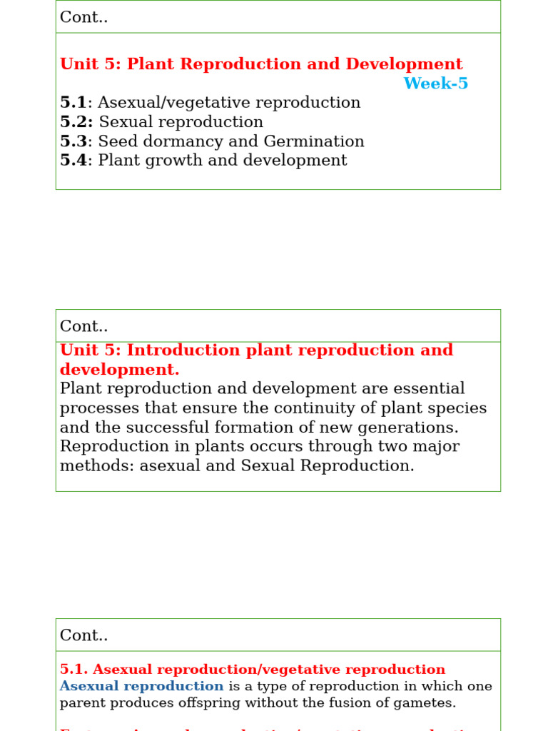 Plant Reproduction: Asexual & Sexual Methods | PDF | Seed | Reproduction