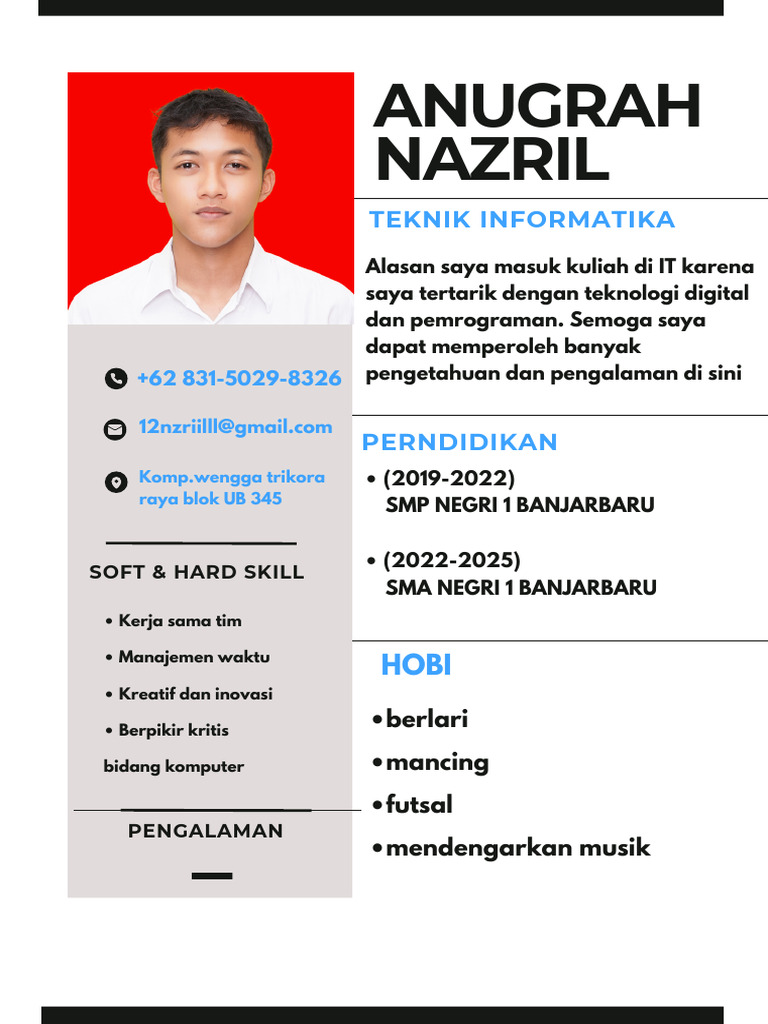 CV Anugrah Nazril | PDF