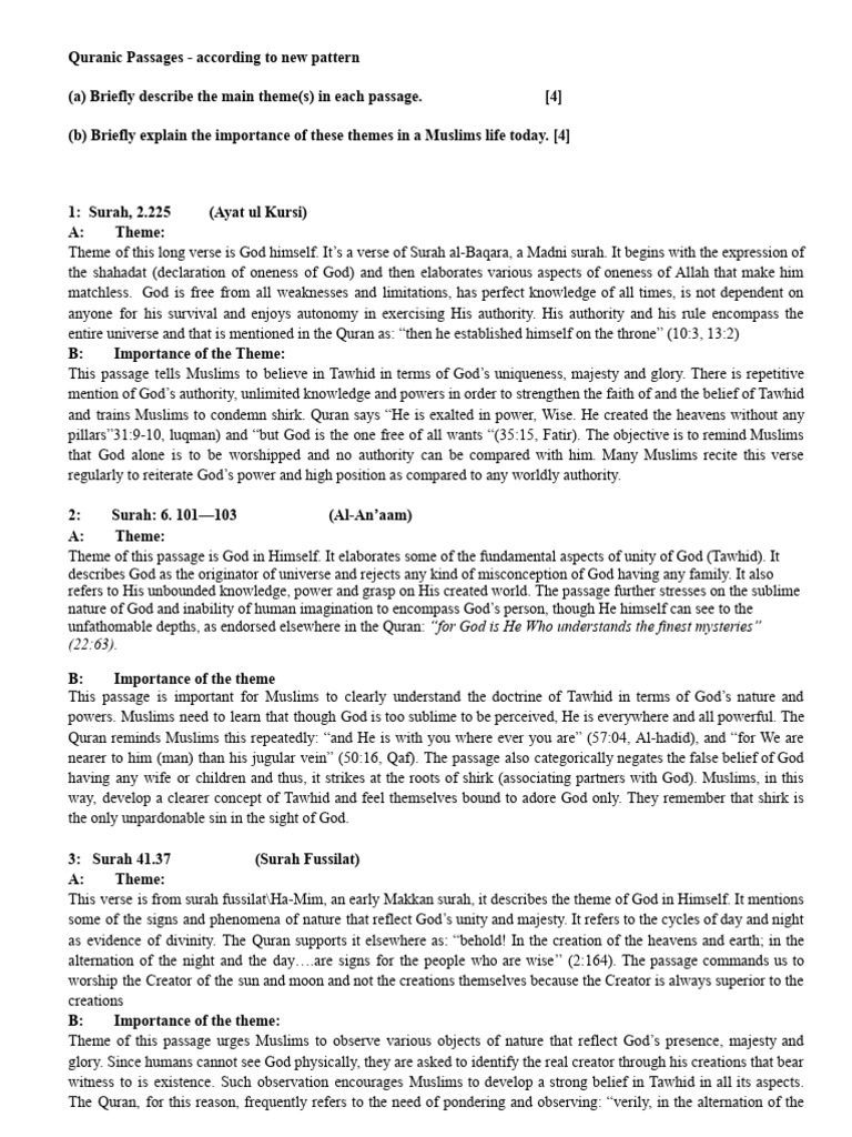 Quranic Themes of Tawhid Explained | PDF | God In Islam | Hadith