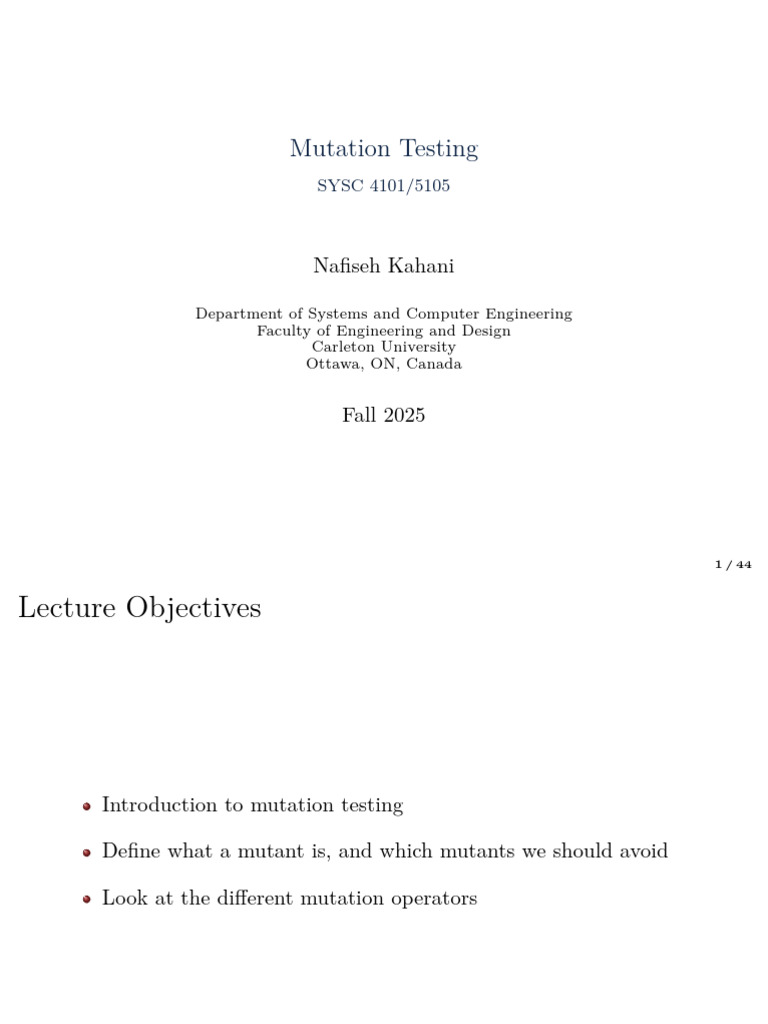 Understanding Mutation Testing Techniques | PDF | Software Engineering ...