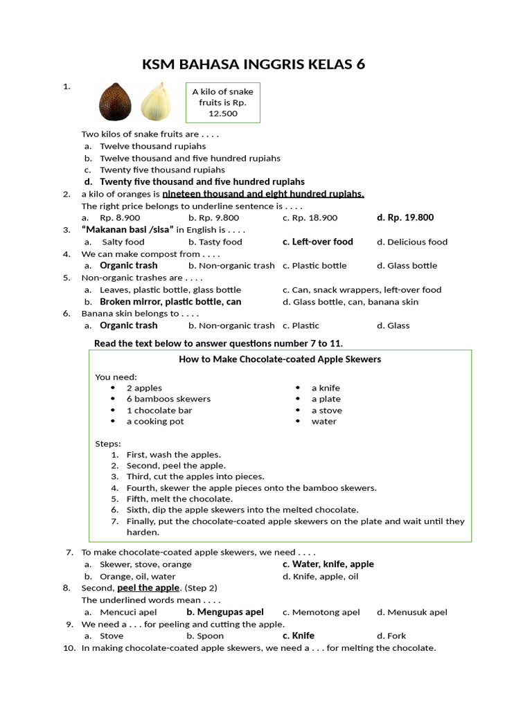 KSM English Class 6 Practice Questions | PDF | Telephone