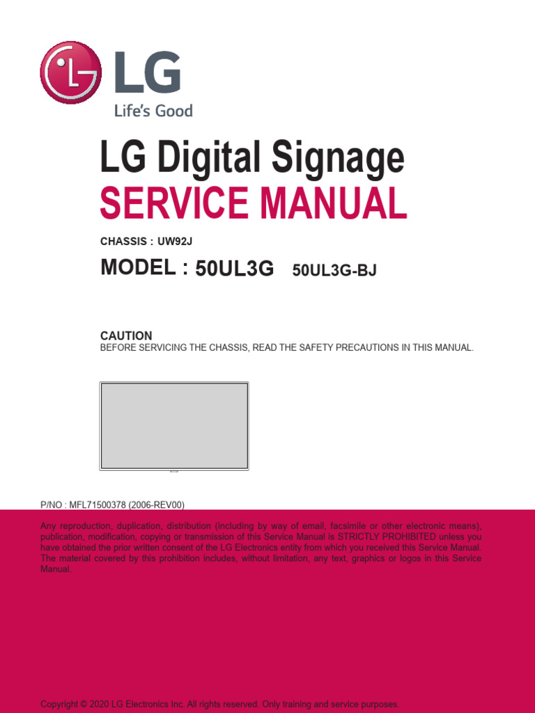 LG Digital Signage Service Manual | PDF | Soldering | Printed Circuit Board