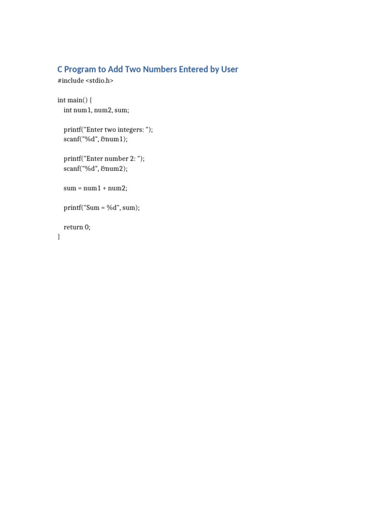 C Program 2 | PDF