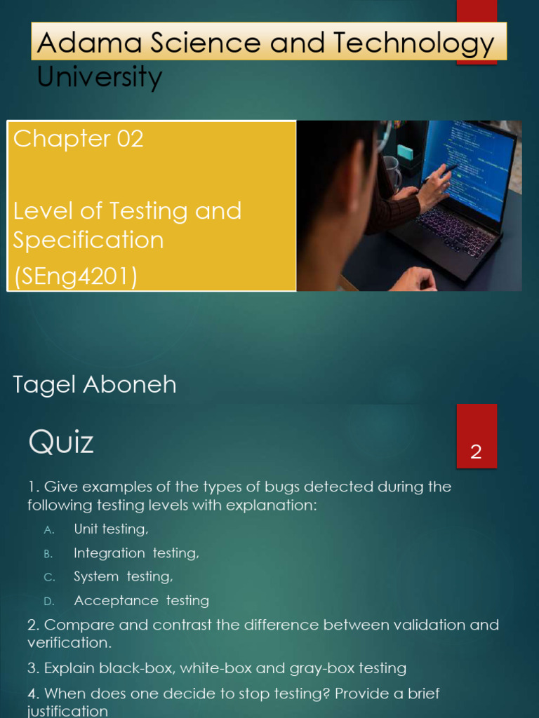 Chapter 2 Lecture 2 Level of Testing | PDF | Software Testing ...