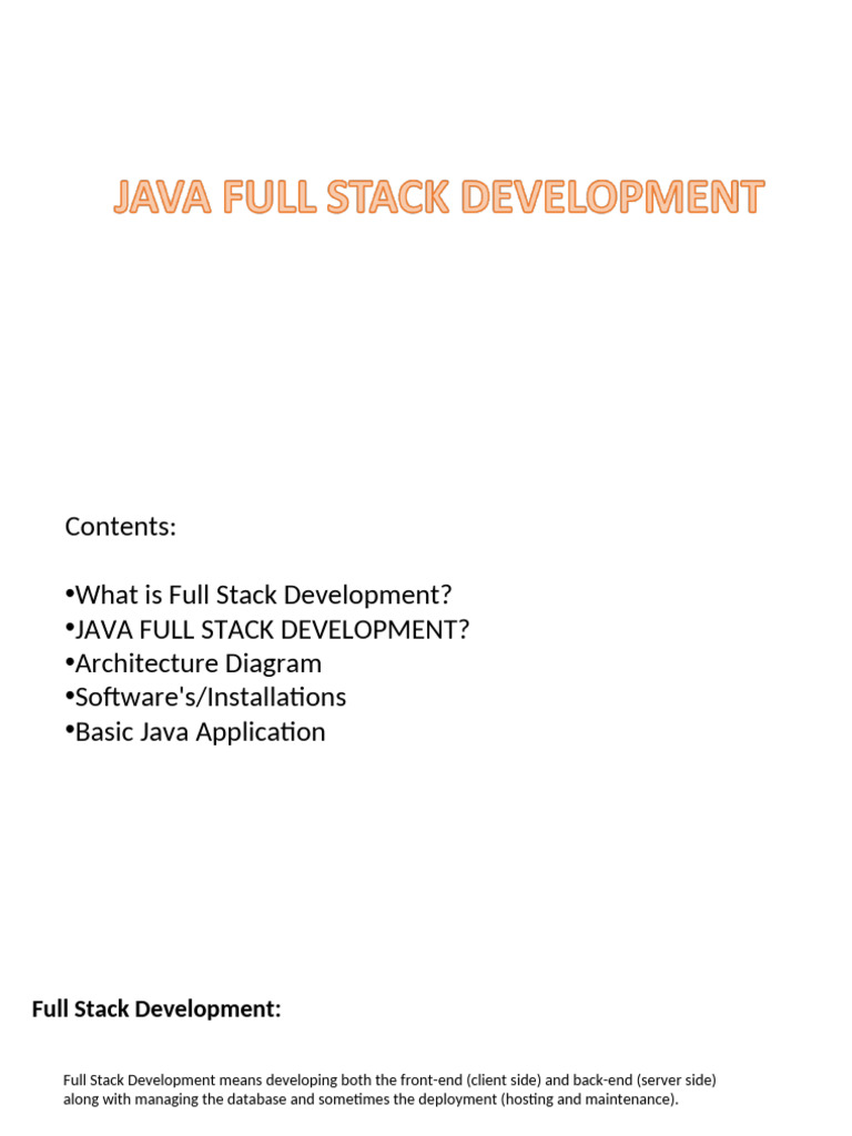 Java Full Stack Development Guide | PDF | Method (Computer Programming ...