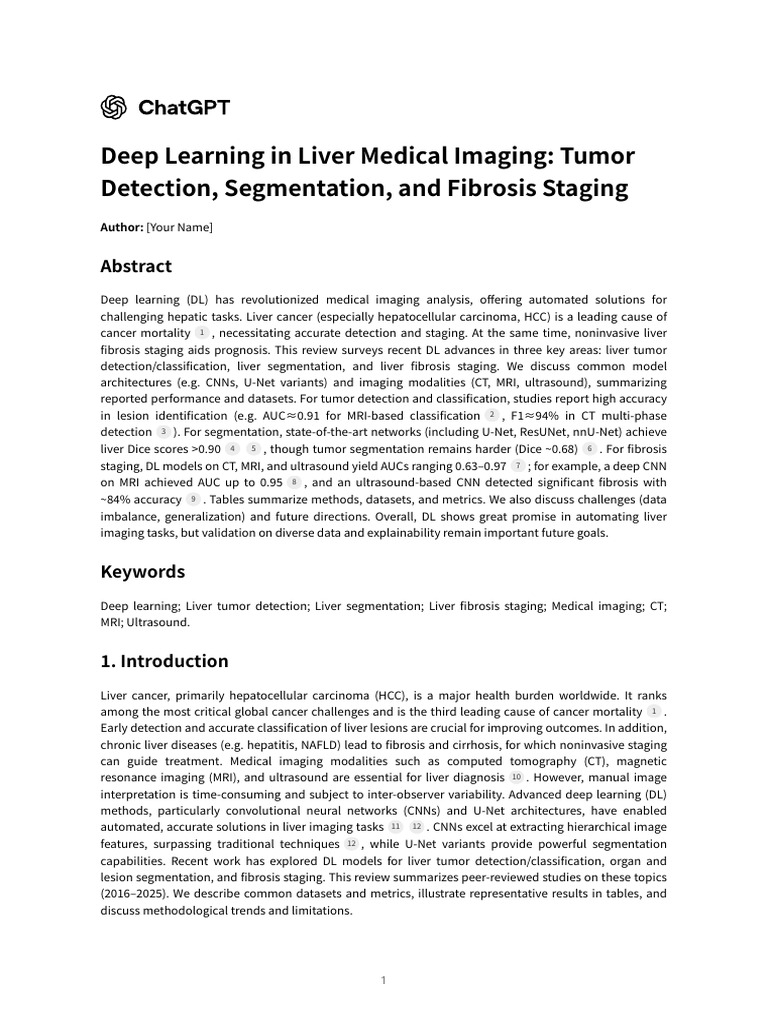 Deep Learning in Liver Medical Imaging_ Tumor Detection, Segmentation ...