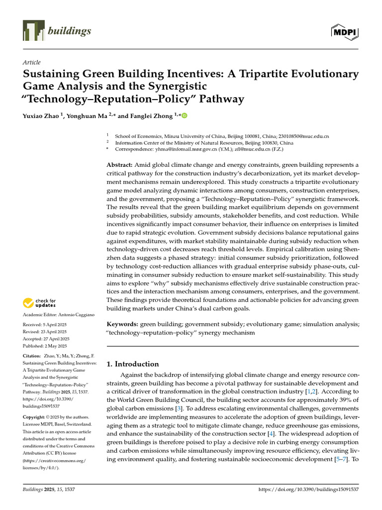 Green Building Apartment Incentives Oregon Reference: Green Building Incentives Game Theory Insights Pdf Subsidy