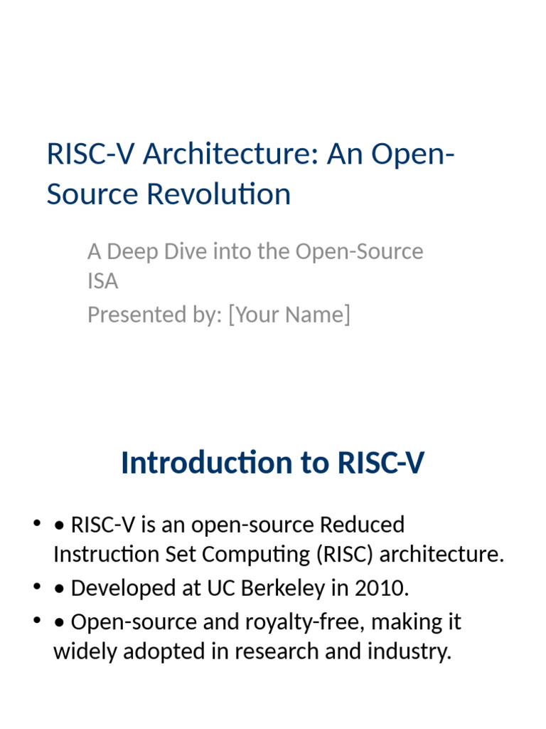 RISC-V Architecture: Open-Source ISA Guide | PDF | Integrated Circuit ...