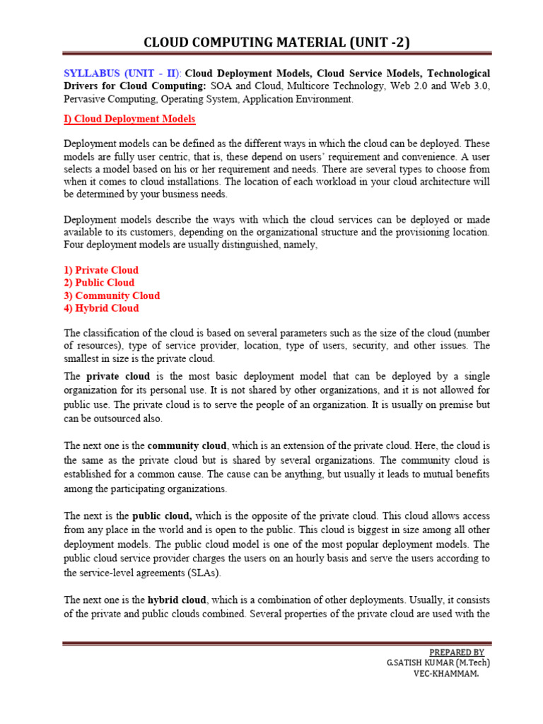 Cloud Computing Deployment Models Explained | PDF | Cloud Computing ...