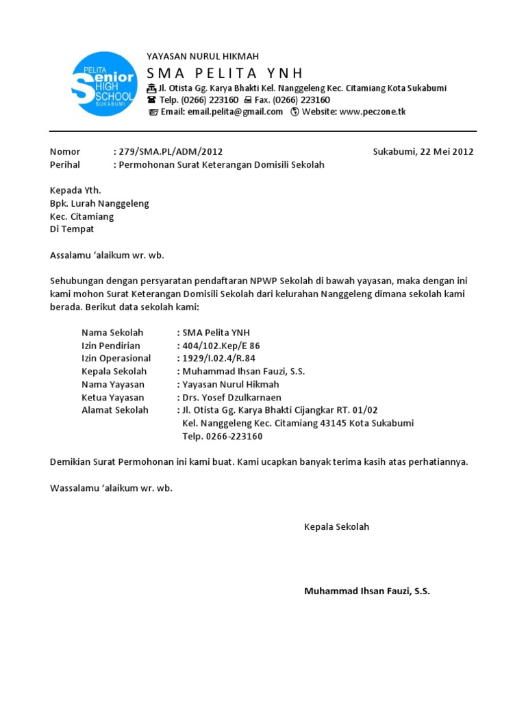 Contoh Surat Domisili Tk Contoh Surat Wajib menunjukkan Surat Keterangan Domisili dari negara asalnya tersebut.