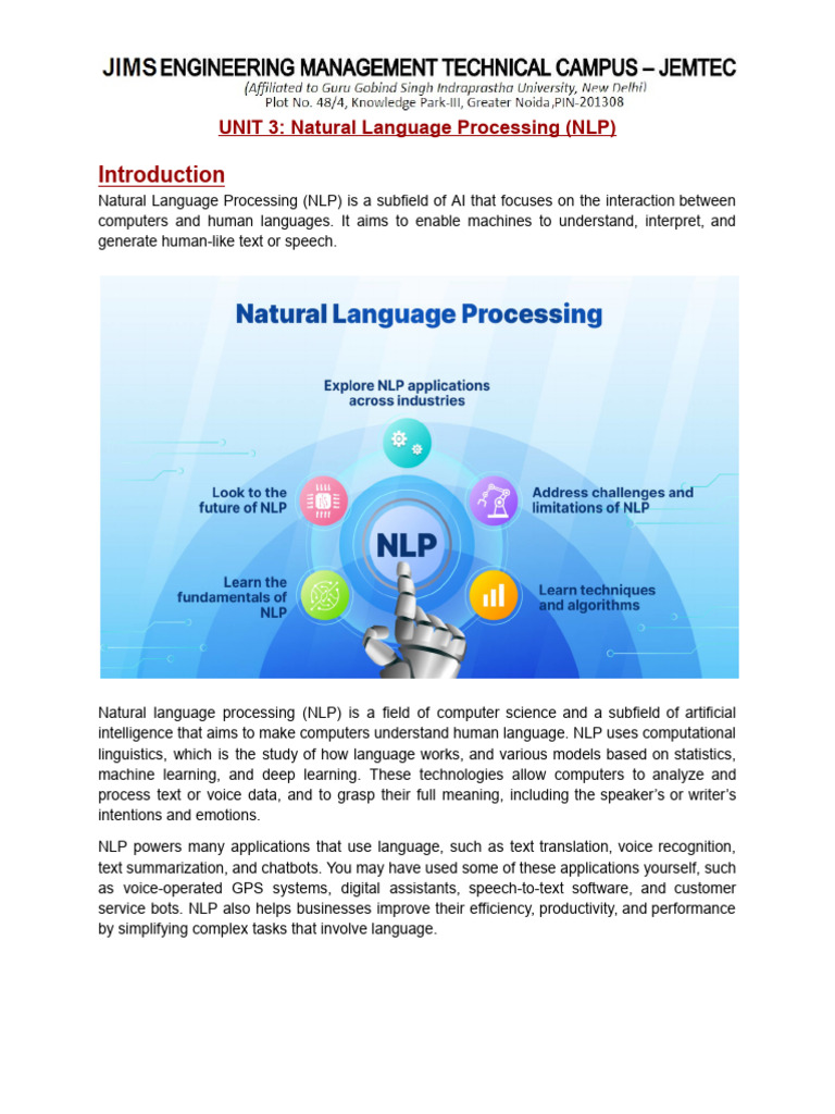 Understanding Natural Language Processing | PDF | Semantics | Word