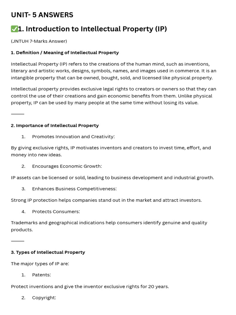Understanding Intellectual Property Rights | PDF | Intellectual ...