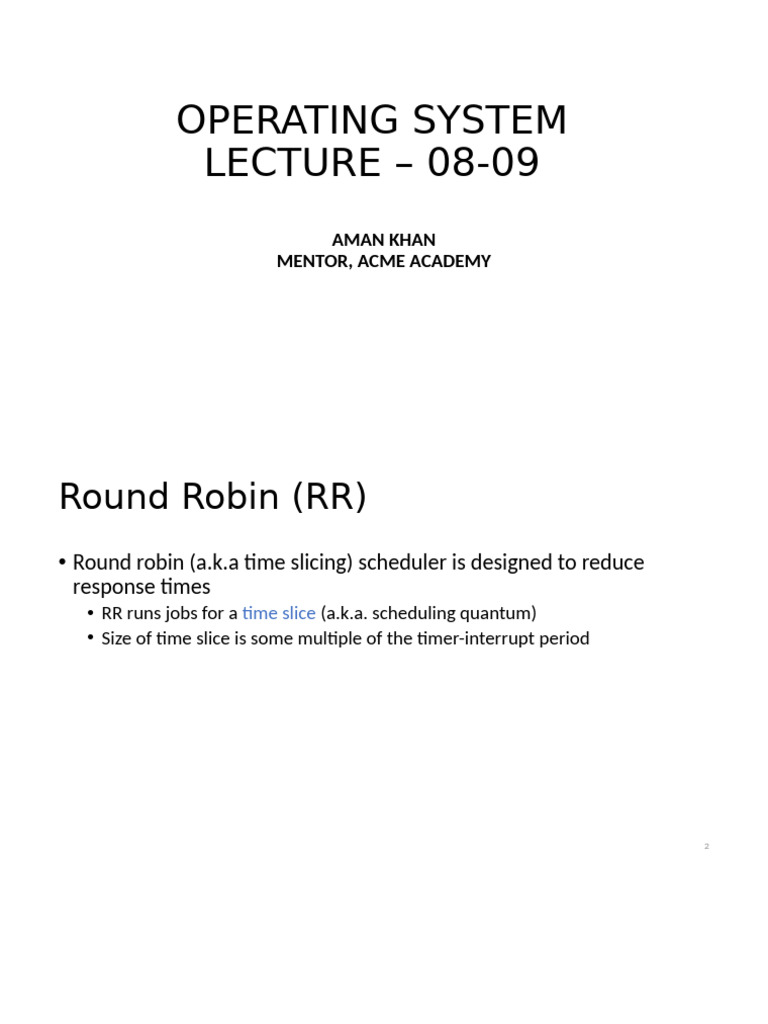Round Robin and Priority Scheduling Explained | PDF | Scheduling ...