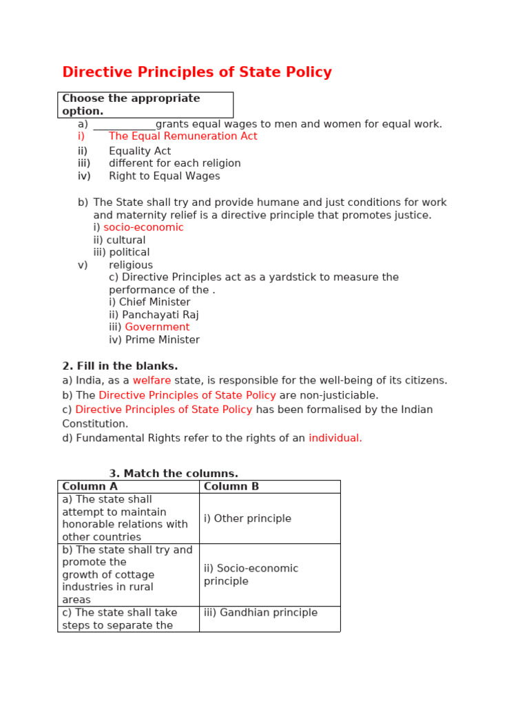 Understanding Directive Principles of State Policy | PDF | Justice ...