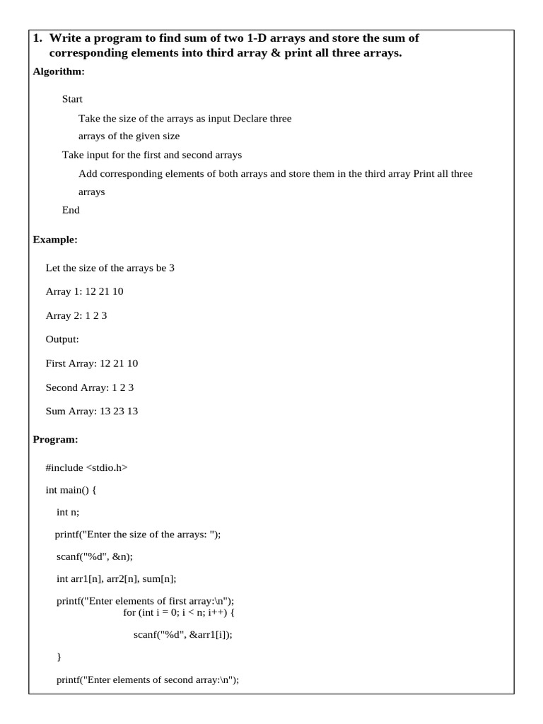 C Programs for Array and Stack Operations | PDF | Queue (Abstract Data ...