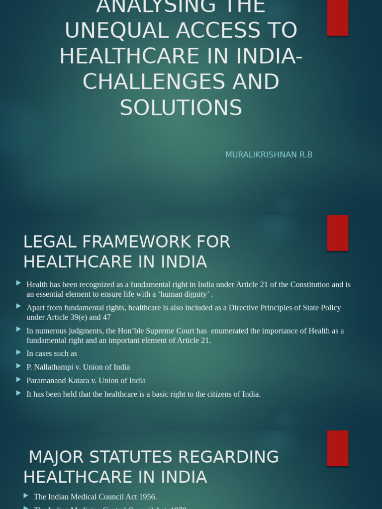 Unequal Healthcare Access in India: Solutions | PDF | National Health ...