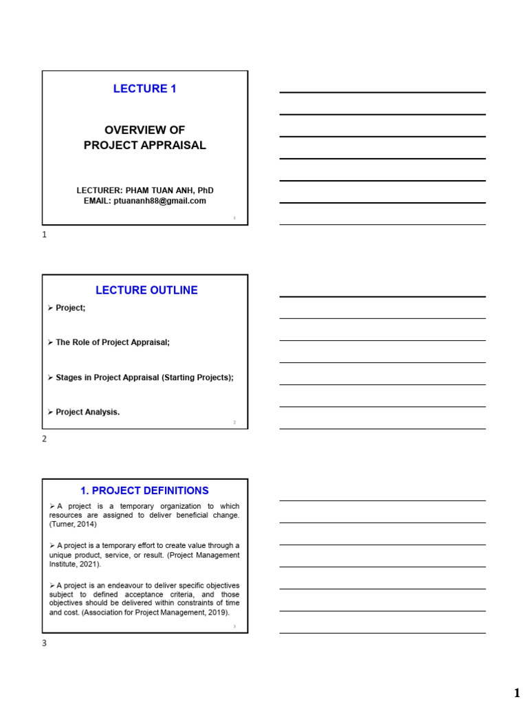 Project Appraisal Overview and Analysis | PDF | Risk | Feasibility Study