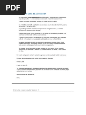 Modelo De Carta De Autorizacion Business Prueba Gratuita De 30