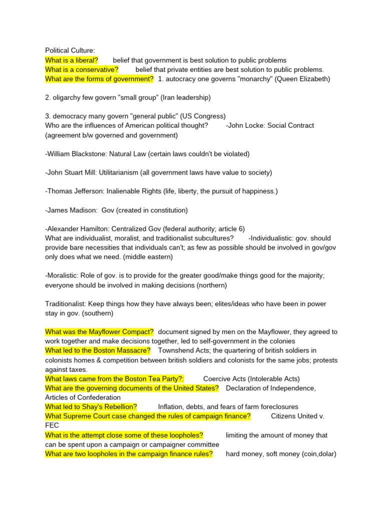 History Notes For Final Exam | PDF | Supreme Court Of The United States ...