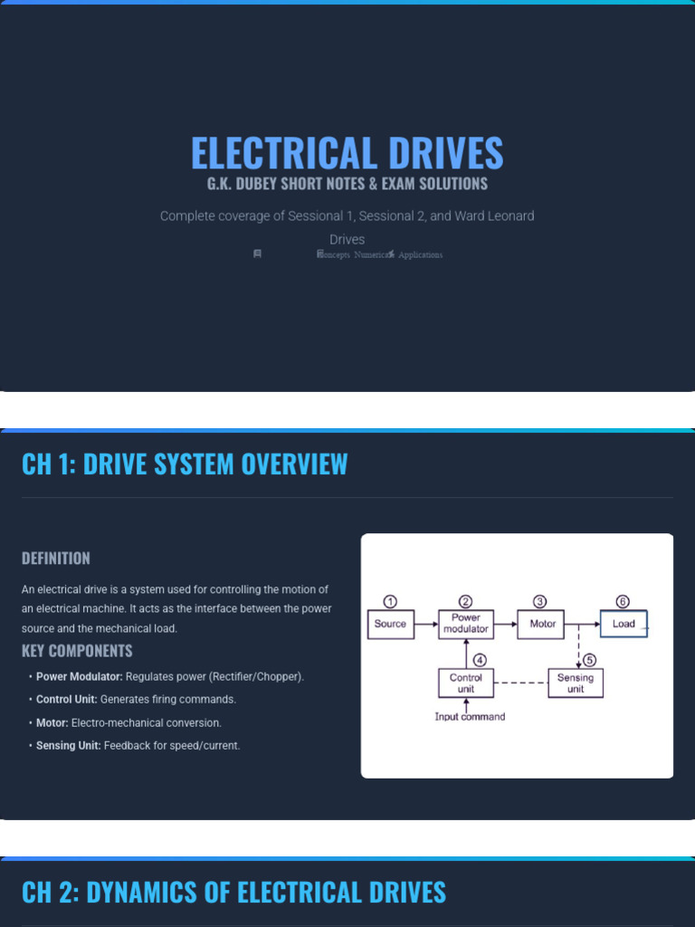 Electrical Drives Exam Notes & Solutions | PDF | Electric Motor ...