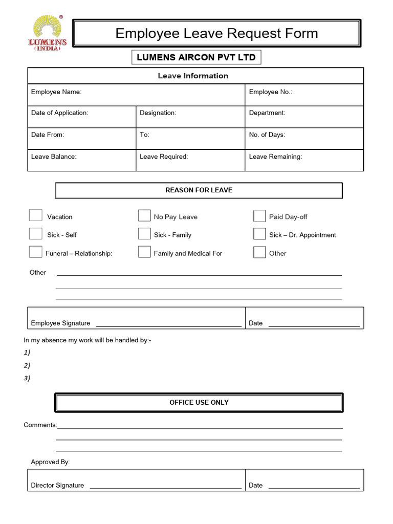 Employee Leave Request Form | PDF