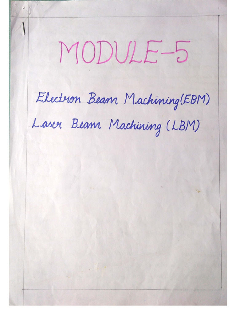_module 5 Ebm ,Lbm | PDF