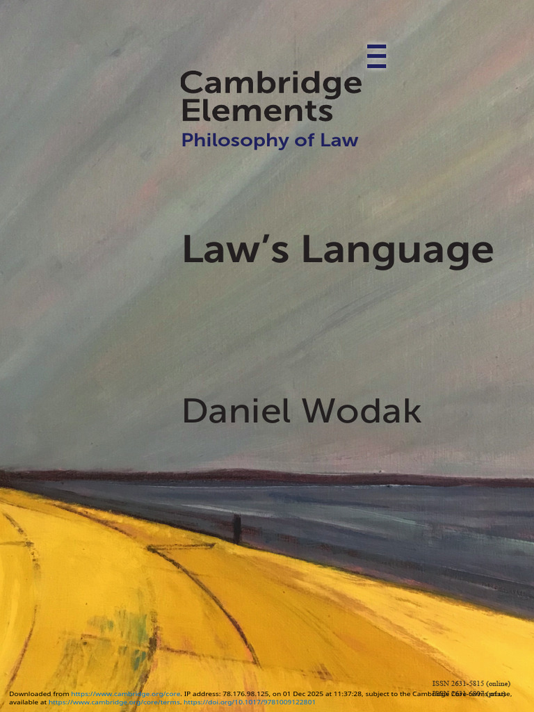 Law's Language: Meaning & Normativity | PDF | Semantics | Jurisprudence