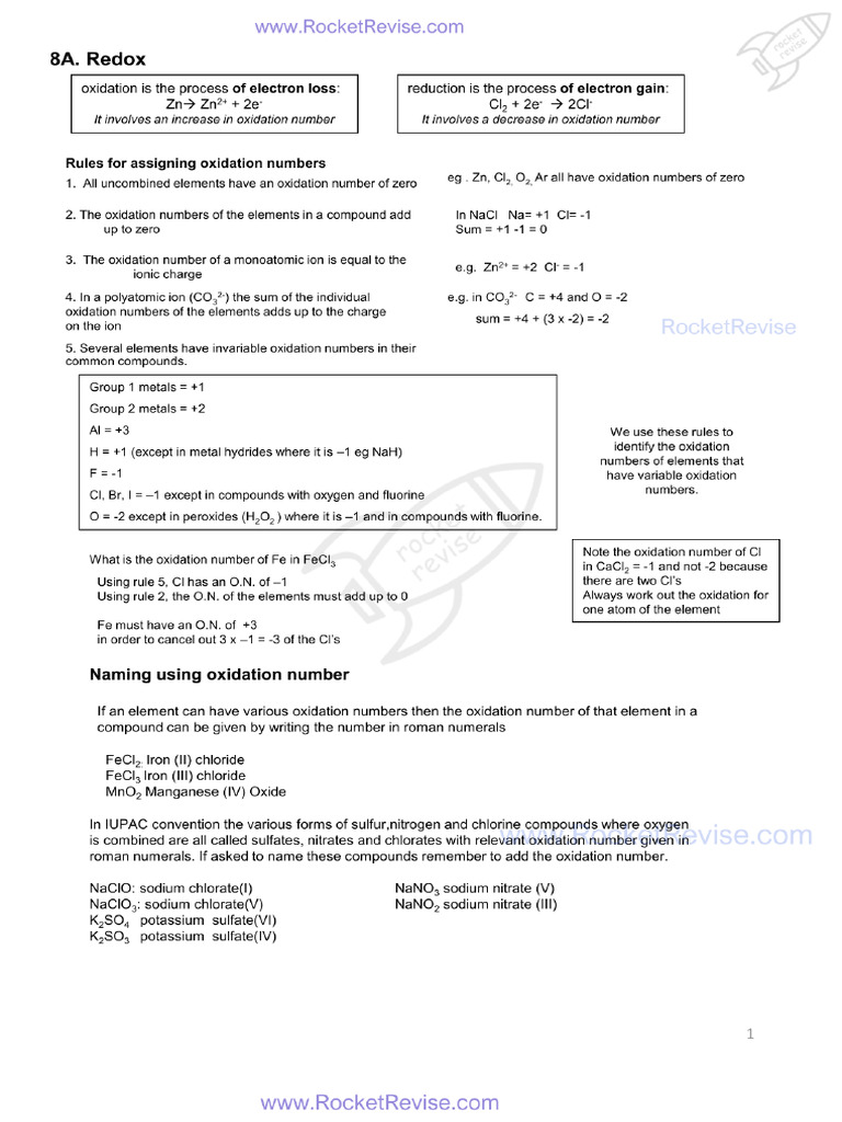 8 Redox | PDF