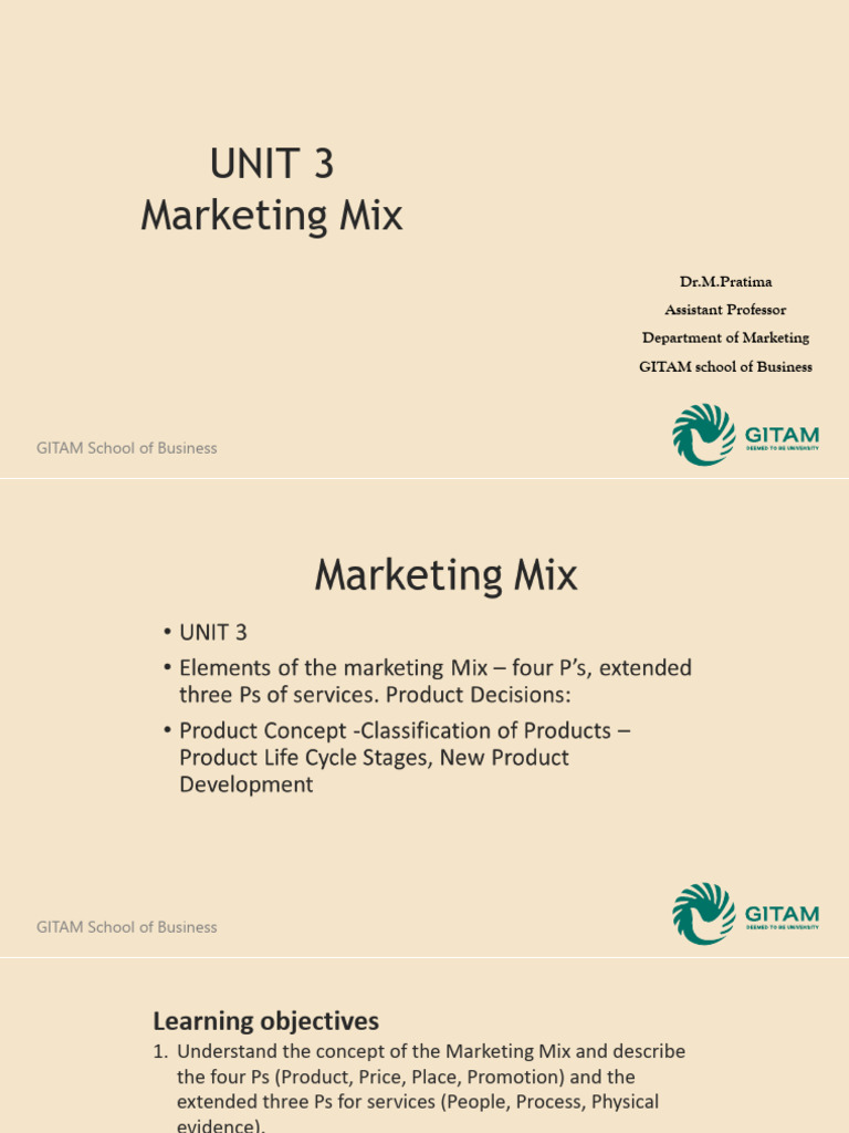 Understanding the Marketing Mix | PDF | Marketing | Human Communication