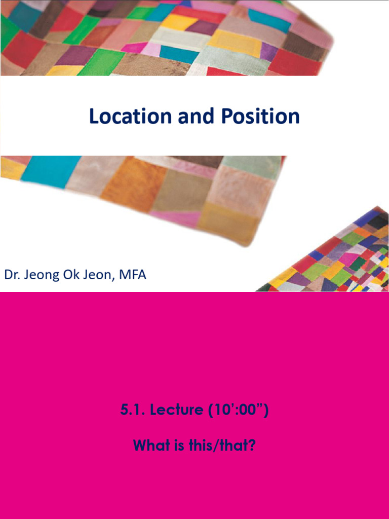 WEEK 05 - Location and Position | PDF