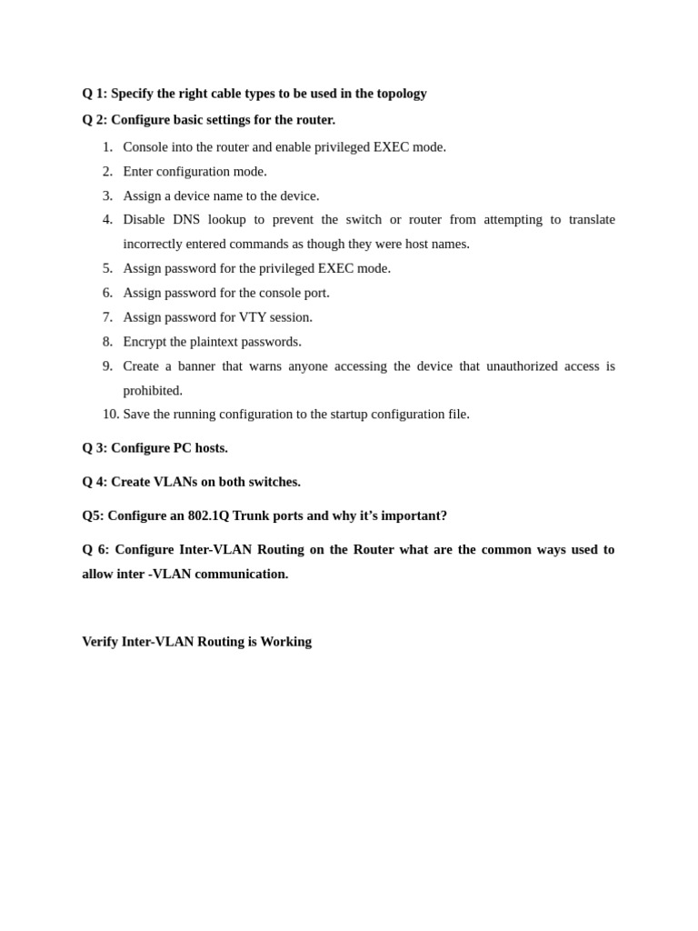 Cisco Router and Switch Configuration Guide | PDF