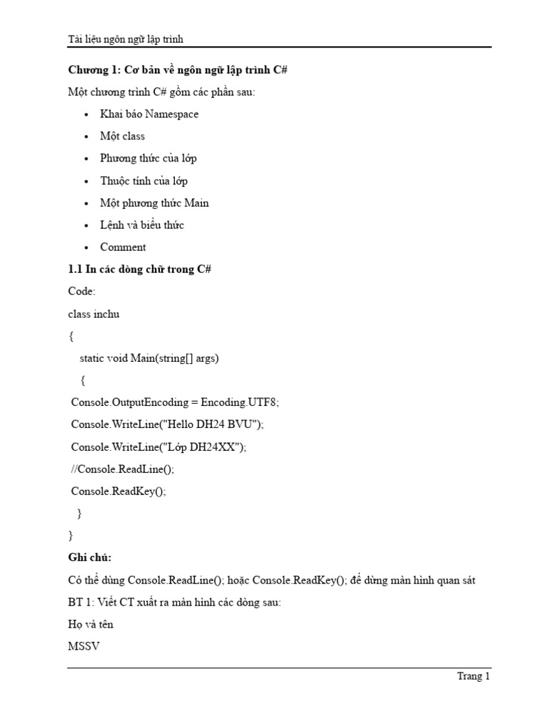 Tailieu NNLT | PDF