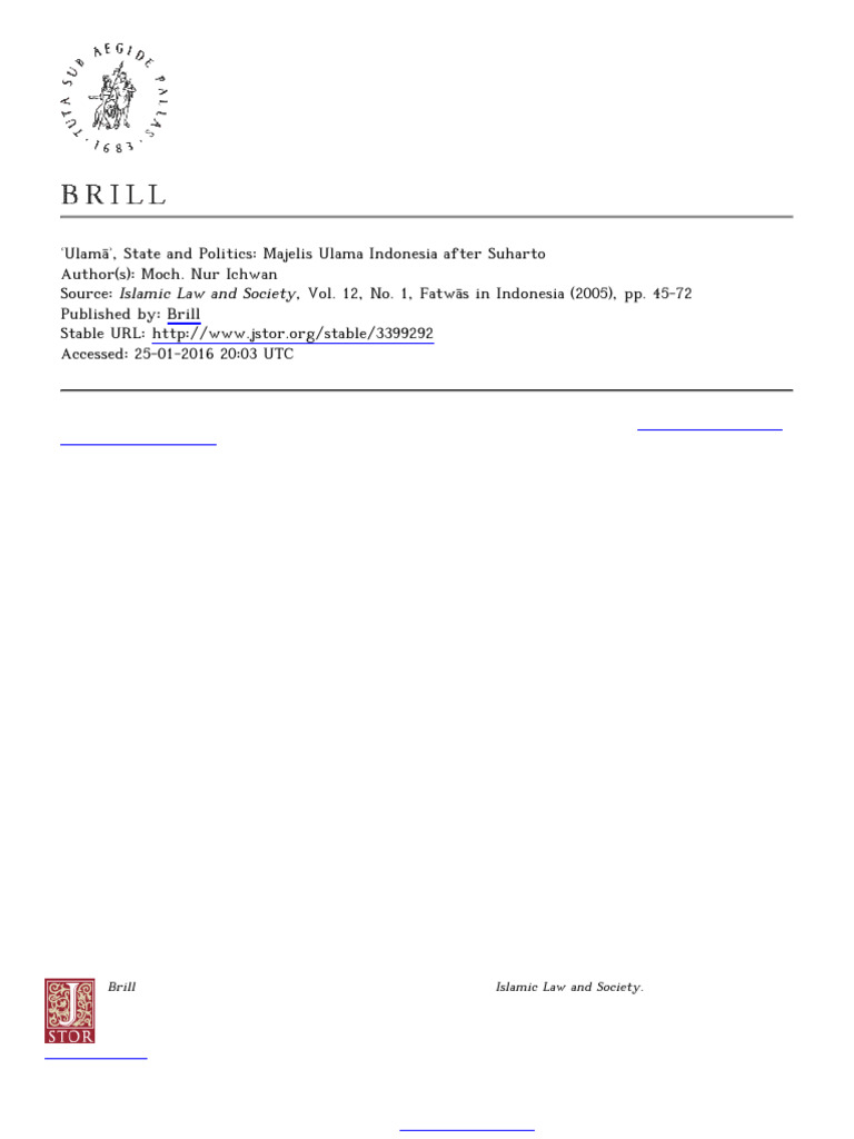MUI's Role in Post-Suharto Indonesia | PDF | Indonesia