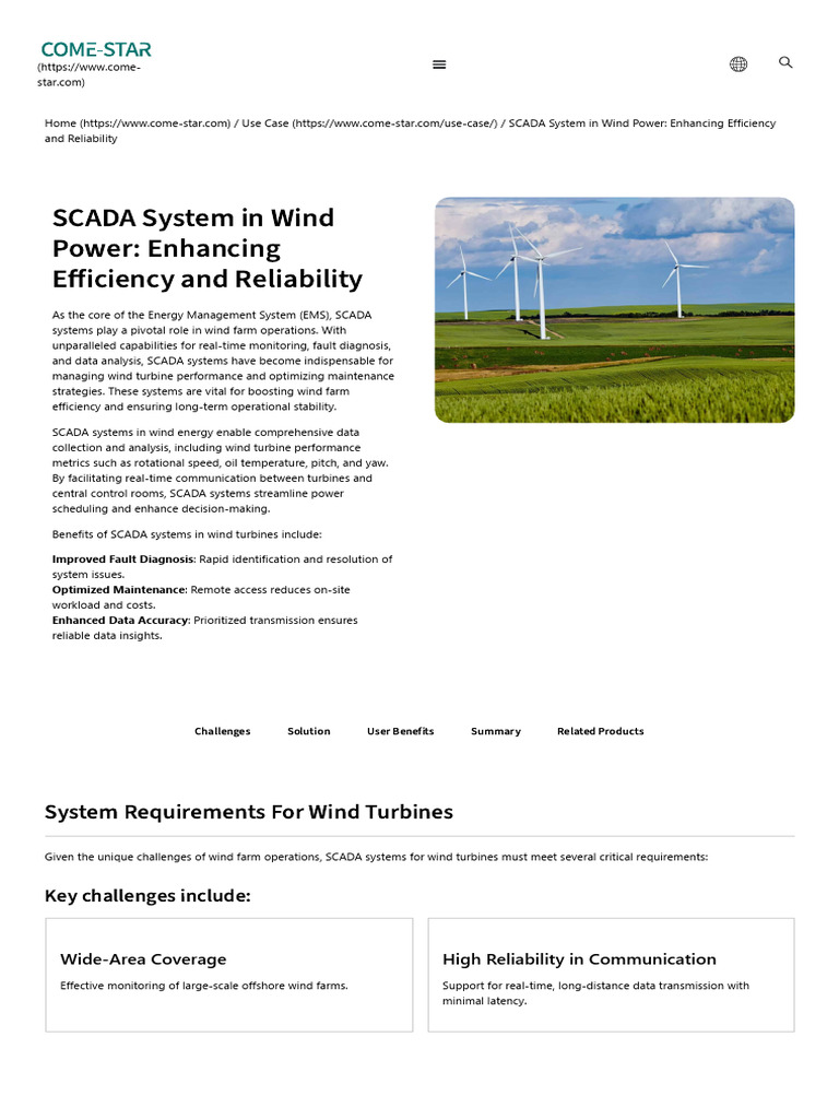 SCADA Systems for Wind Power Efficiency | PDF | Network Switch ...