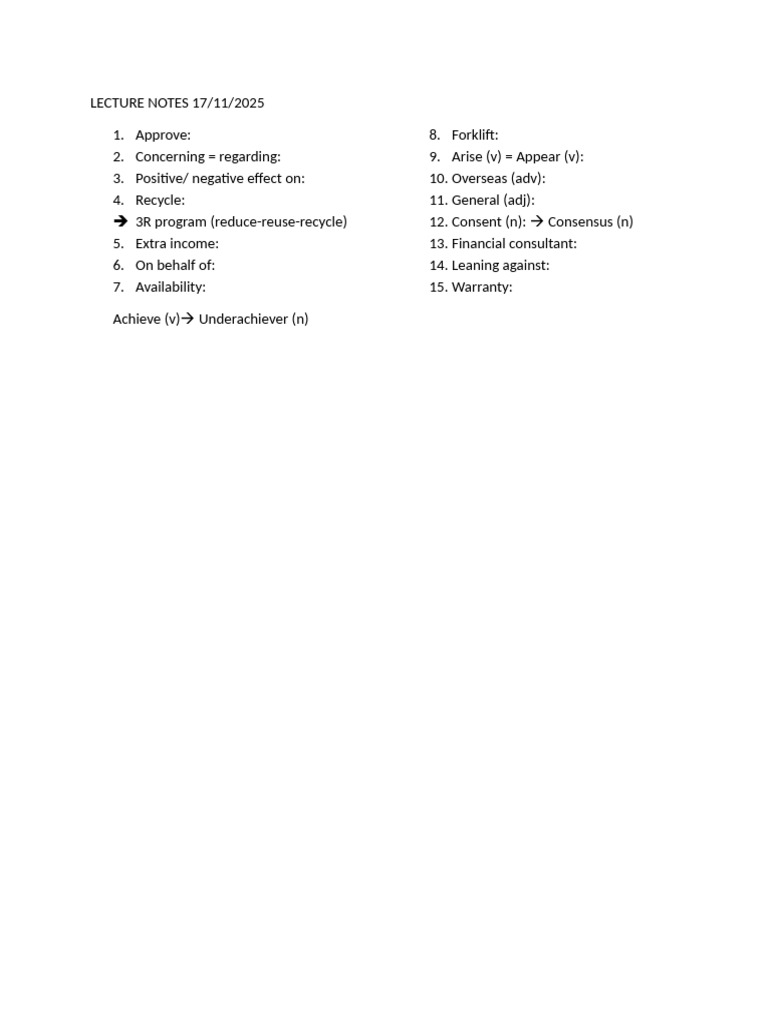 Lecture Notes Toeic 217 | PDF