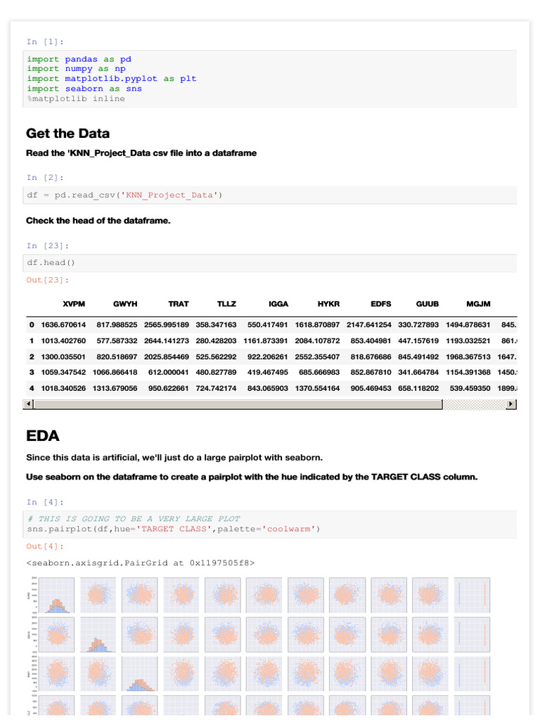 KNN Model Training and Evaluation Guide | PDF | Data Analysis ...