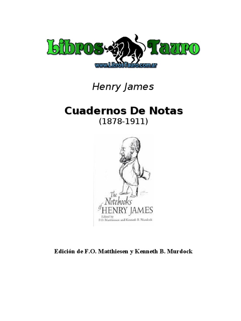 James, Henry - Cuadernos de Notas | PDF | Henry James | Novelas, image size:768x1024