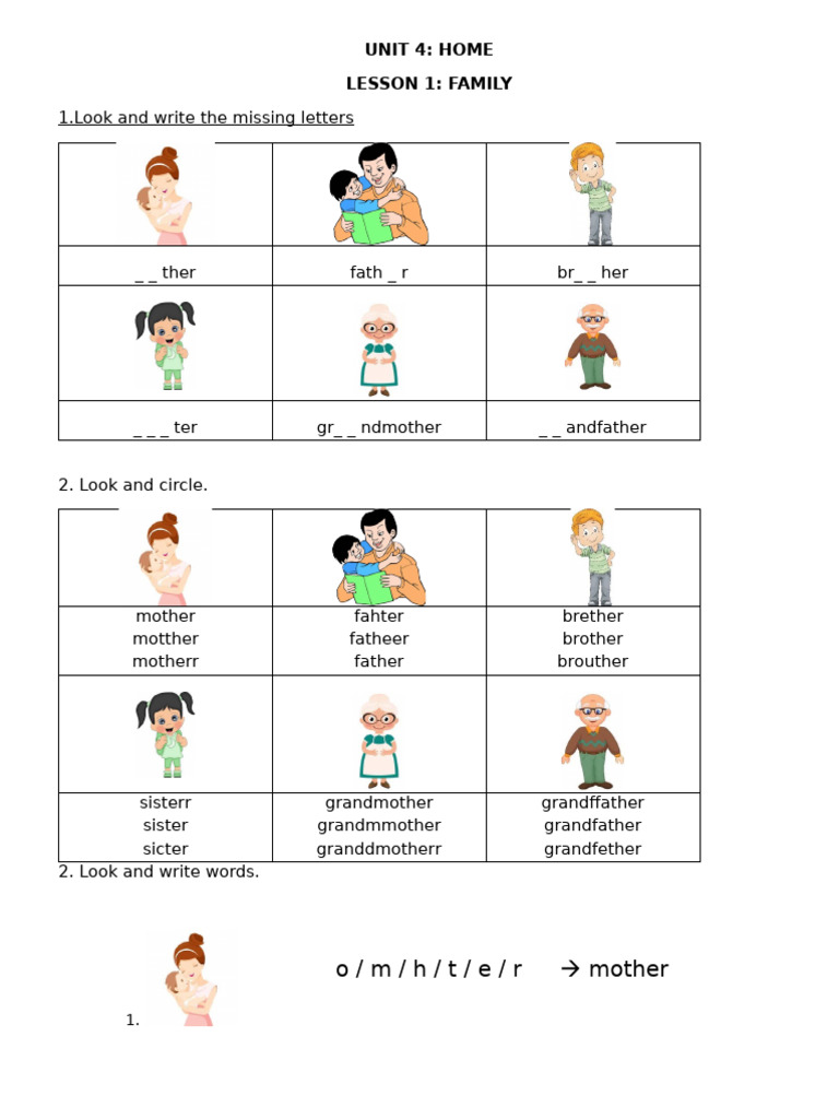 EU1 U4 L1 Family | PDF