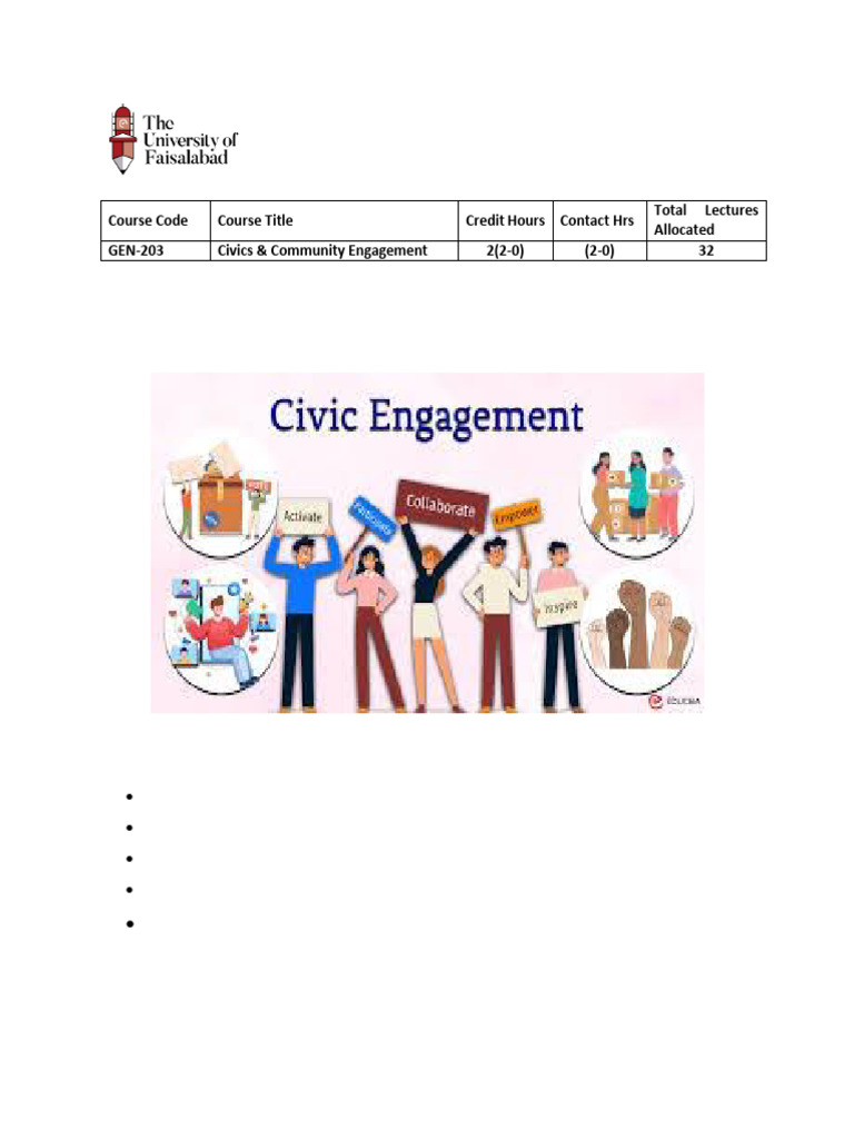 Civics and Community Engagement Overview | PDF | Citizenship | Democracy
