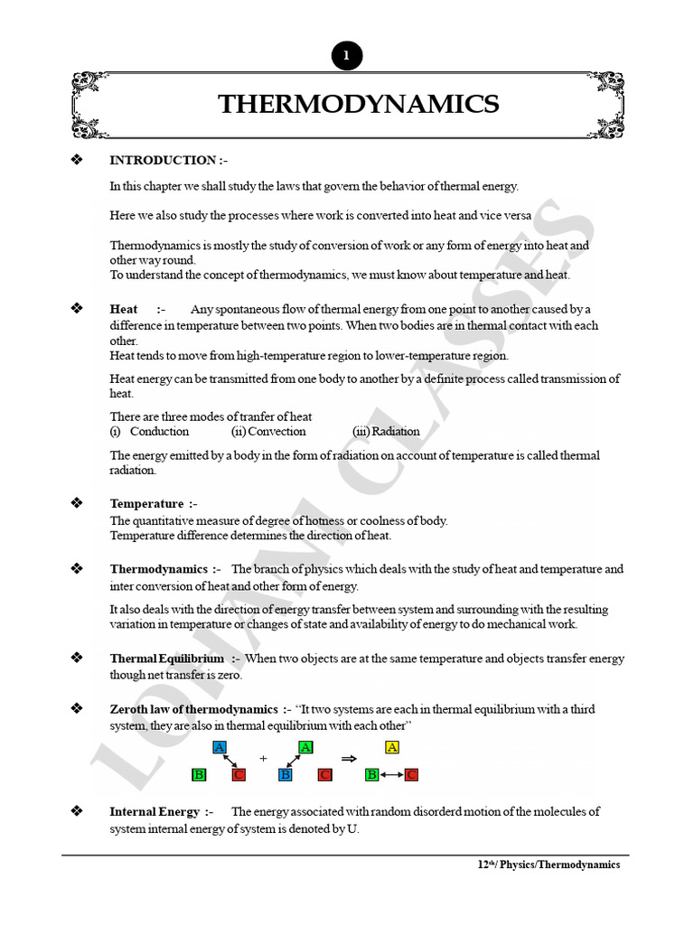 Thermodynamics | PDF