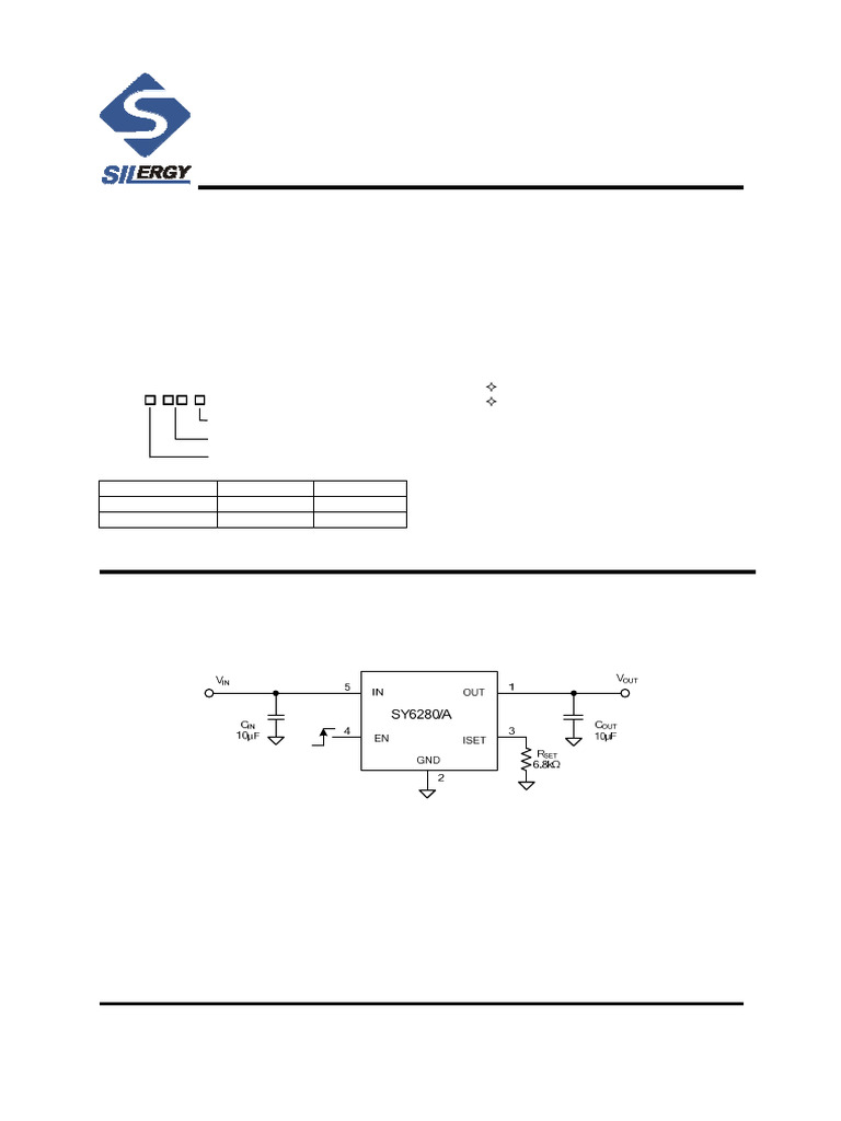 SY6280/SY6280A Power Switch Overview | PDF | Capacitor | Electric Power