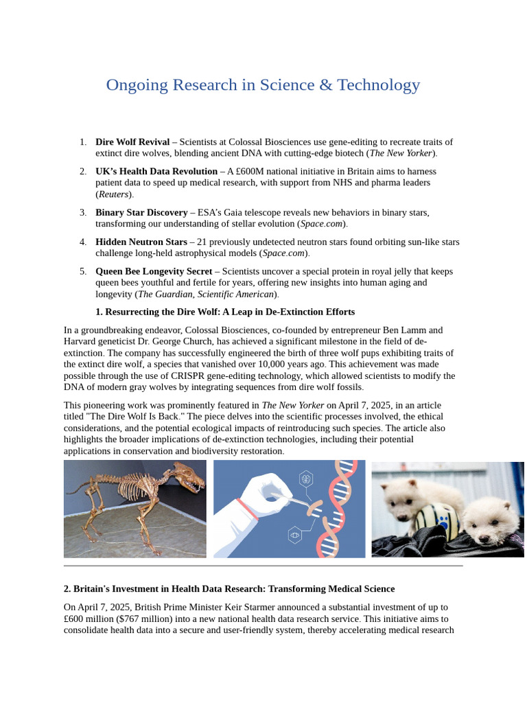 Ongoing Research in Science | PDF | Stars | Astronomy