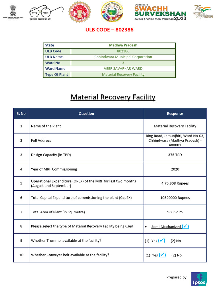 4.MRF_1695310135536 (1) | PDF | Waste | Capital Expenditure