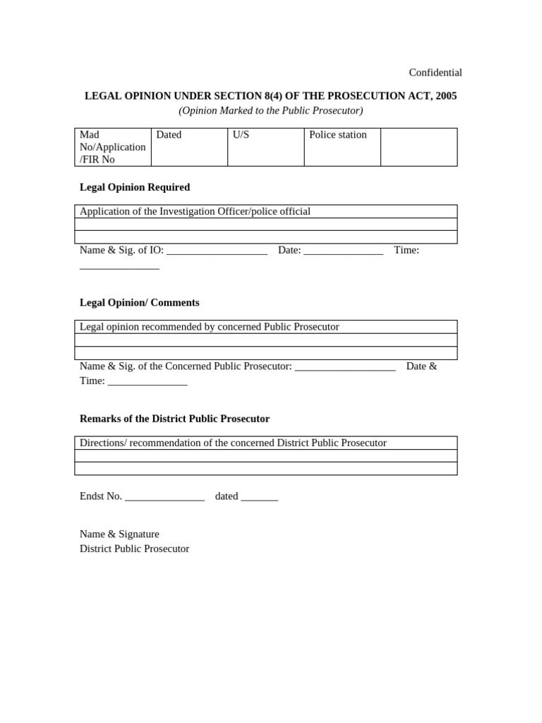 Legal Opinion Format 2 | PDF