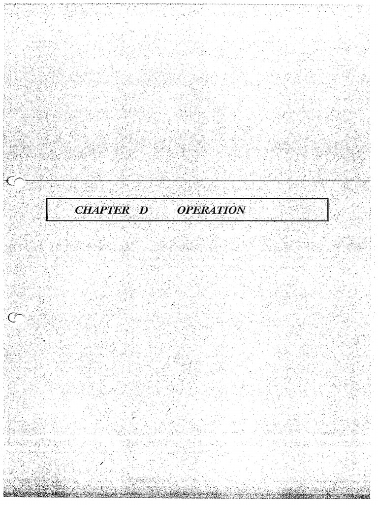 Chapter D - Operation | PDF