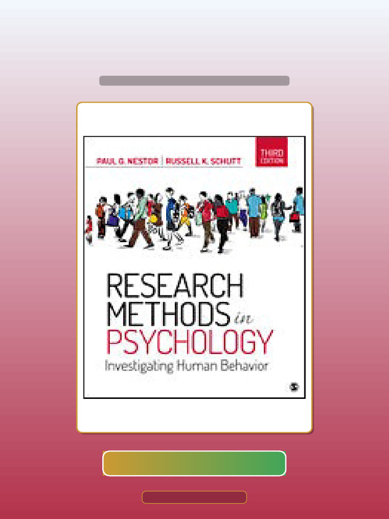Test Bank of Research Methods in Psychology Investigating Human ...