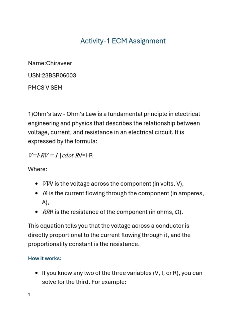 Electrical Engineering Concepts and Code | PDF | Voltage | Electrical ...