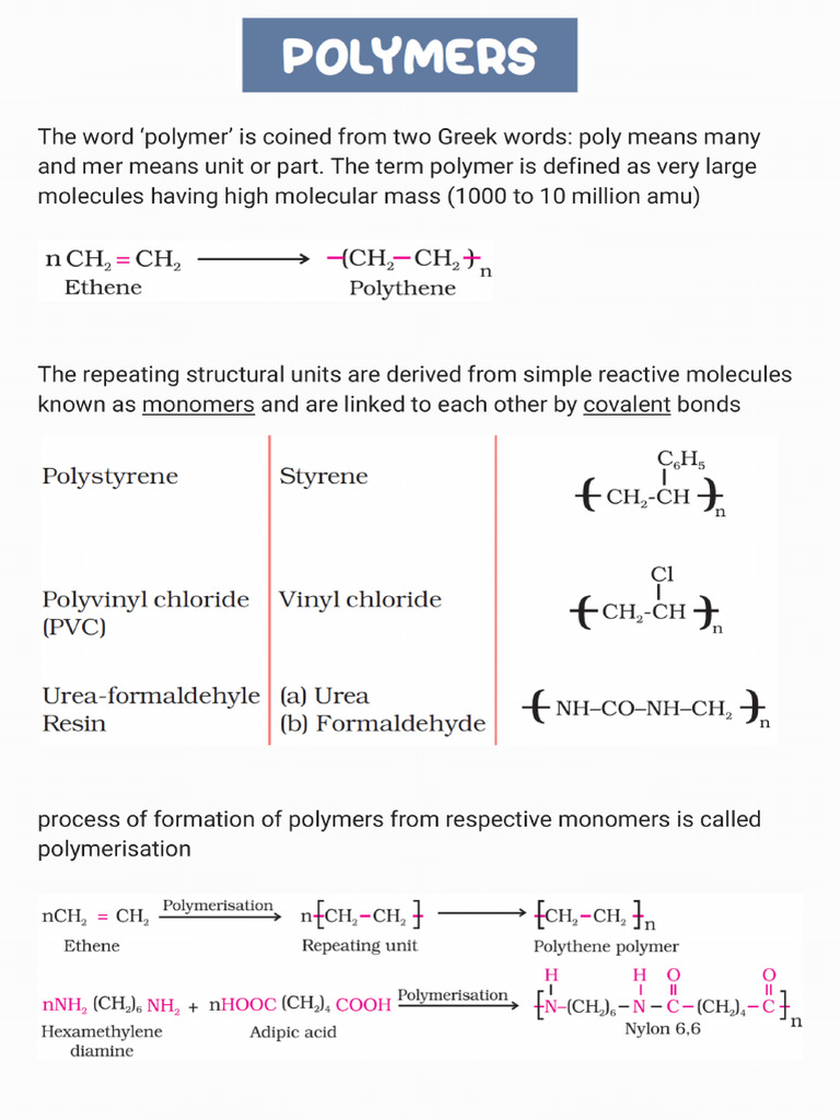 Polymers PREnotes | PDF