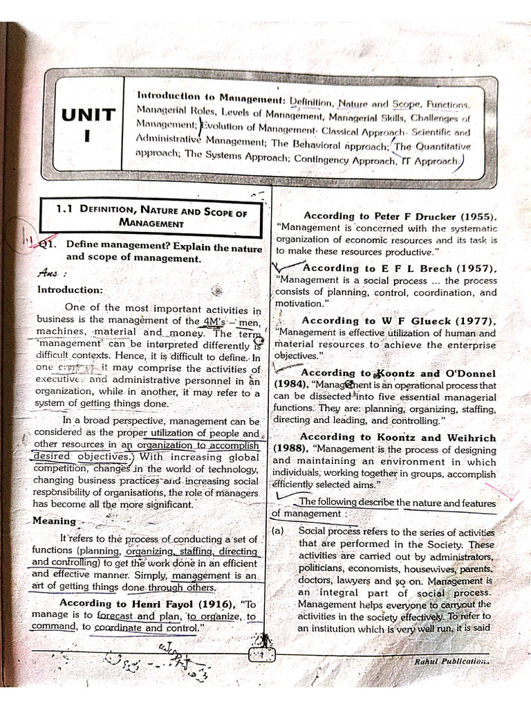 FME 1st Unit | PDF