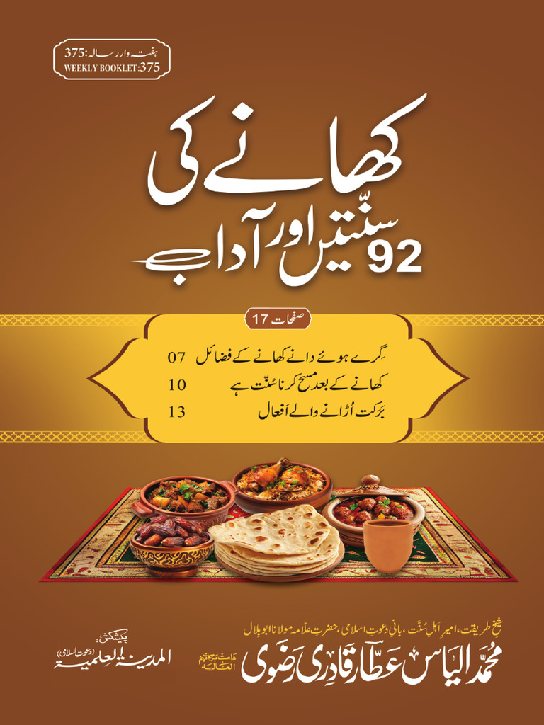 Khane Ki 92 Sunnaten Aur Aadab Urdu | PDF